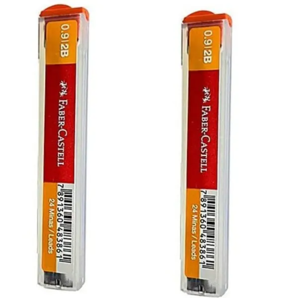 GRAFITE 09 2B TUBO C/12 + 12 MINAS GRATIS FABER-CASTELL ..