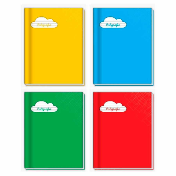 CADERNO 1/4 BROCHURA CAPA DURA CALIGRAFIA 40FLS