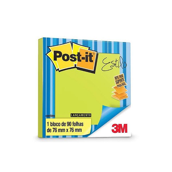 POST-IT REFIL VERDE LIMAO 76 X 76 MM 90 FOLHAS