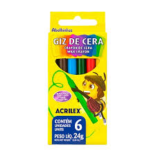 GIZ DE CERA 6 CORES 9006 ACRILEX