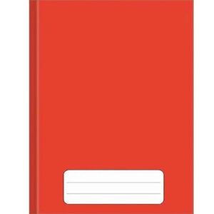 CADERNO 1/4 BROCHURA CAPA DURA LINGUAGEM VERMELHO 96FLS