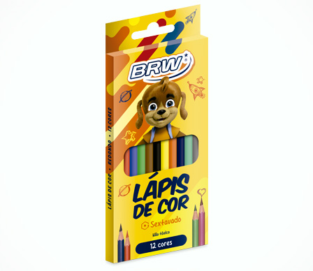 LAPIS DE COR 12 CORES BRW