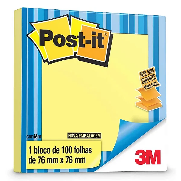 POST-IT REFIL AMARELO 76 X 76 MM 100 FOLHAS