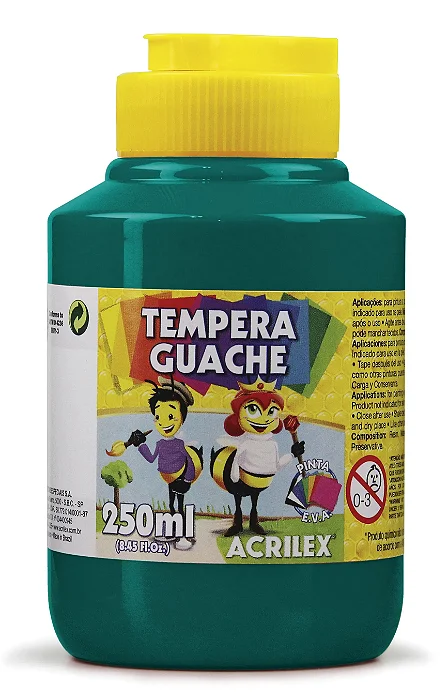 TINTA GUACHE 250 ML VERDE BANDEIRA ACRILEX
