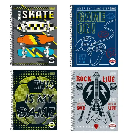 CADERNO UNIVERSITAERIO CAPA DURA TILIBRA PEPPER MASCULINO 80F