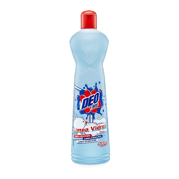 LIMPA VIDROS CLASSICO COM TAMPA 500 ML DEOLINE