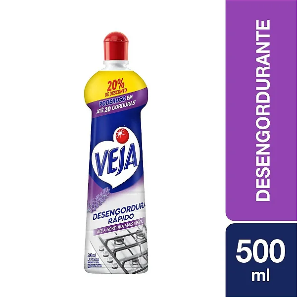 LIMPADOR DESENGORDURANTE 500ML VEJA LAVANDA SQUEEZE