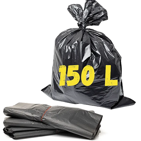 SACO DE LIXO 150L MICRA 10 PRETO  C/100  - PV