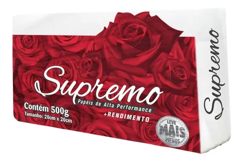 PAPEL TOALHA INTERFOLHADO BRANCO 20X20CM 500G SUPREMO
