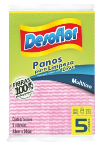 PANO MULTIUSO DESOFLOR ROSA C/5