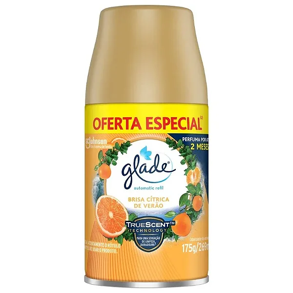 ODORIZADOR GLADE AUTOMATIC REFIL 269ML BRISA CITRICA DE VERÃO