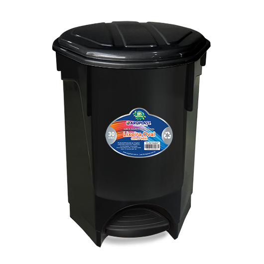 ARQUEPLAST LIXEIRA OVAL 30 LITROS COM PEDAL