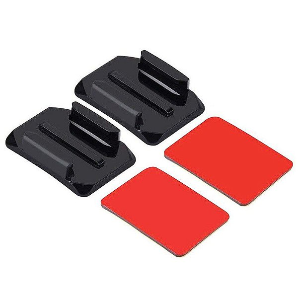 Kit com 2 Bases Adesivas de Fixação Curvas para GoPro SJCAM Eken HD 4K