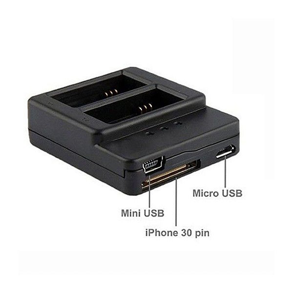 Carregador de Baterias Duplo para a GoPro HERO3 e HERO3+