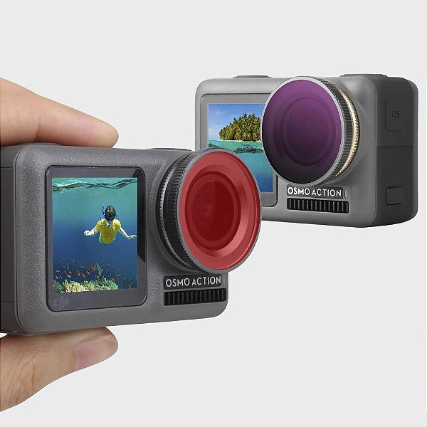 Filtro de Mergulho Magenta e Vermelho para DJI Osmo Action