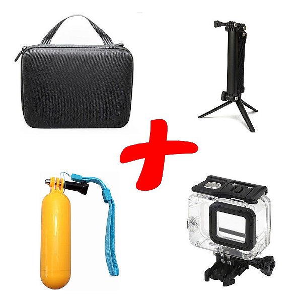 Kit Maleta, 3Way, Flutuante e Estanque para GoPro Hero5 6 7