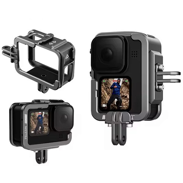 Suporte Armação Moldura Frame Alumínio para GoPro HERO9 HERO10
