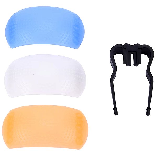 Difusor Pop-up para Flash Universal com 3 Cores Câmera DSLR