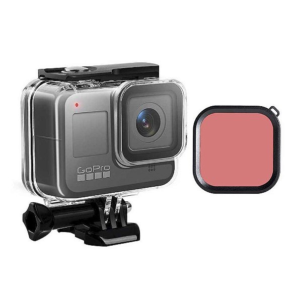 Kit Caixa Estanque e Filtro de Mergulho para GoPro HERO8 Black