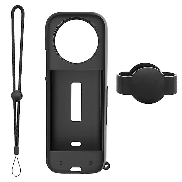 Capa e Tampa da Lente Protetora Silicone para Insta 360 X4