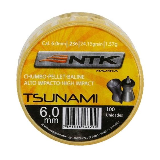 Chumbinho Nautika - Tsunami 6.0mm - 200 Unidades