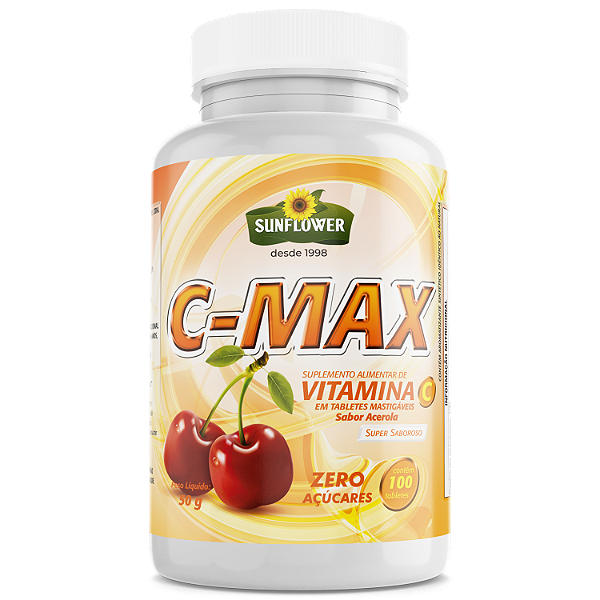 C Max Vitamina C em Comprimidos 500mg Sunflower