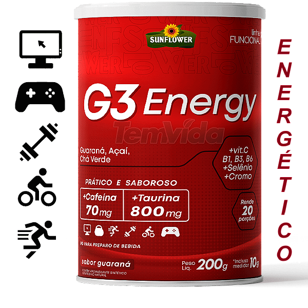 G3 Energy solúvel 200g Sunflower