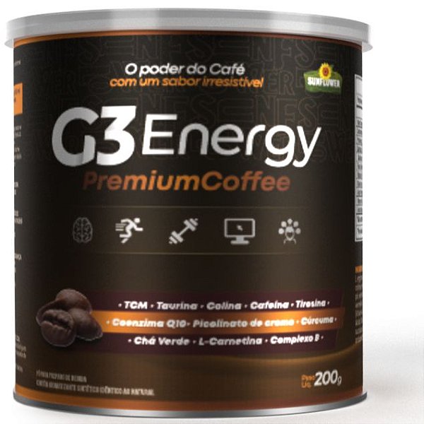 G3 Energy Premium Coffee Solúvel 200g Sunflower