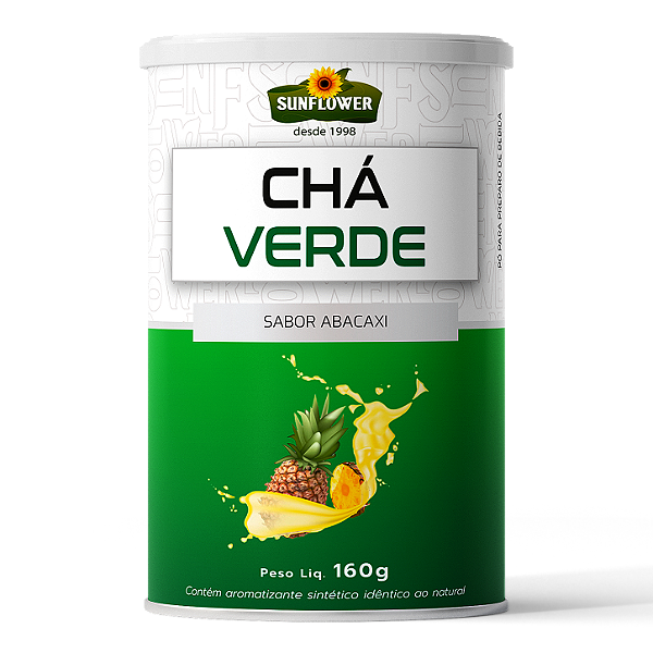 Chá Verde em Pó 160g Sabor Abacaxi