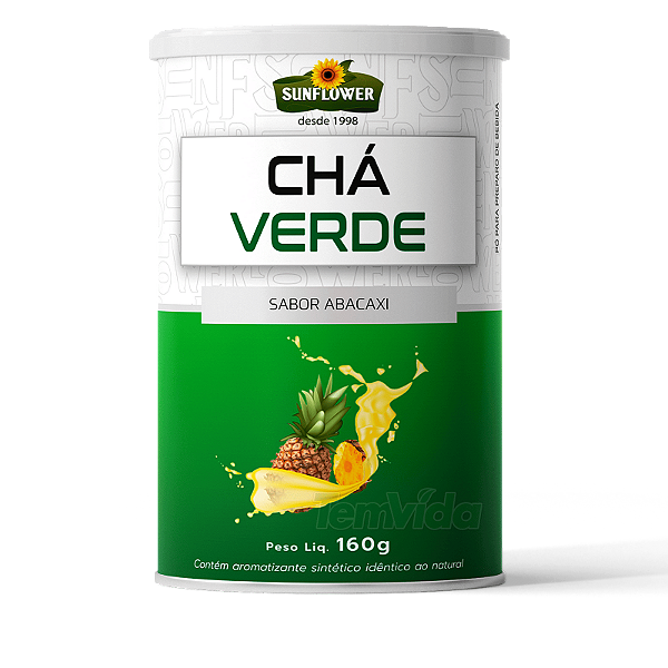 Chá Verde em Pó 160g Sabor Abacaxi