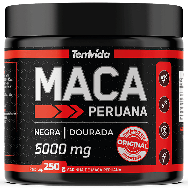 Maca Peruana Negra e Dourada 5000mg Black Tem VIda