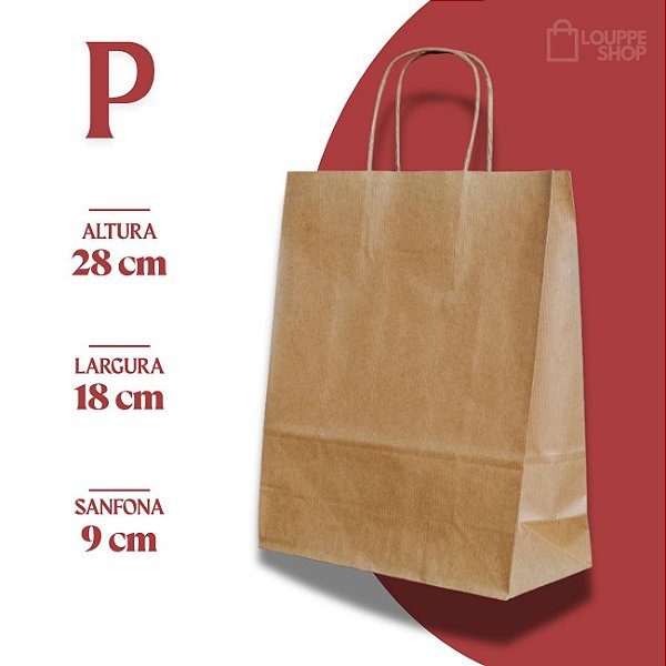SACOLA SOS DELIVERY TAMANHO P C/ 100 UND  - 18x28x9 LISO (NATURAL)