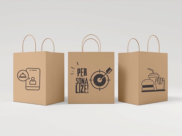 SACOLA SOS DELIVERY TAMANHO G C/ 500 UND 31x24x14 - PERSONALIZADA