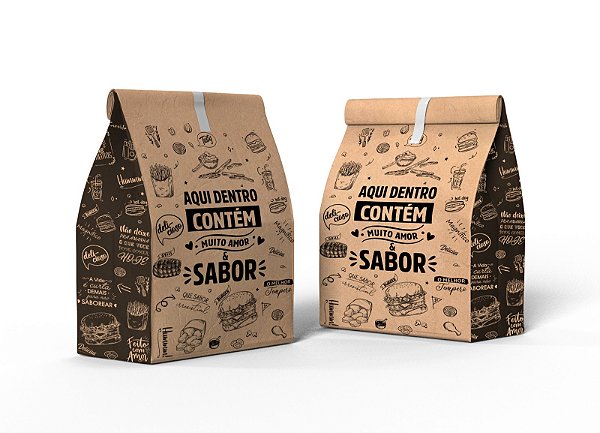 SACO DE PAPEL KRAFT PP DELIVERY 25x13x07 C/ 100 UND