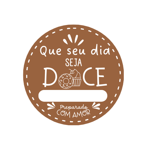DOCE - ETIQUETA LACRE DELIVERY 5 CM - MARROM