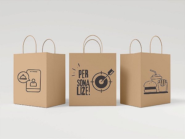 SACOLA SOS DELIVERY TAMANHO GG C/ 500 UND 34X30X18 - PERSONALIZADA