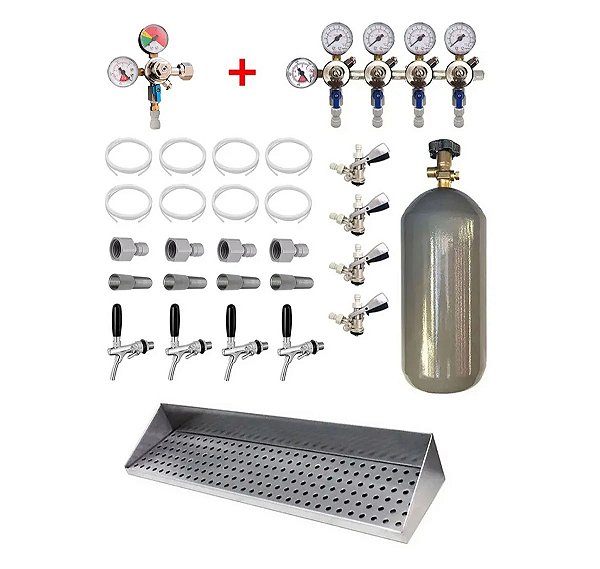 Kit Câmara Fria 04 vias com Engate Rápido Completo