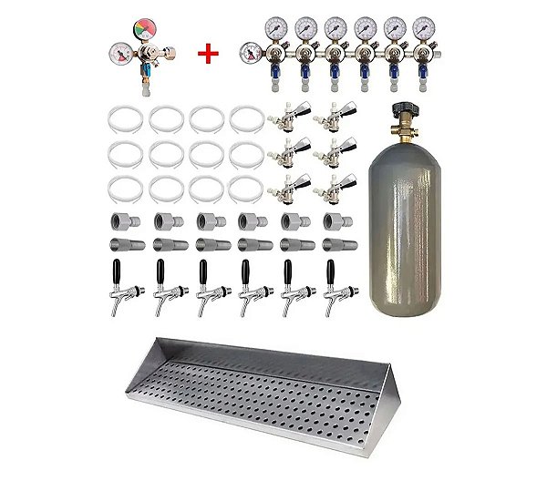 Kit Câmara Fria 06 vias com Engate Rápido Completo