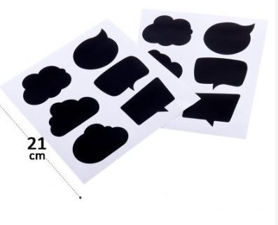 Kit Etiqueta Adesiva 12 peças desenhadas