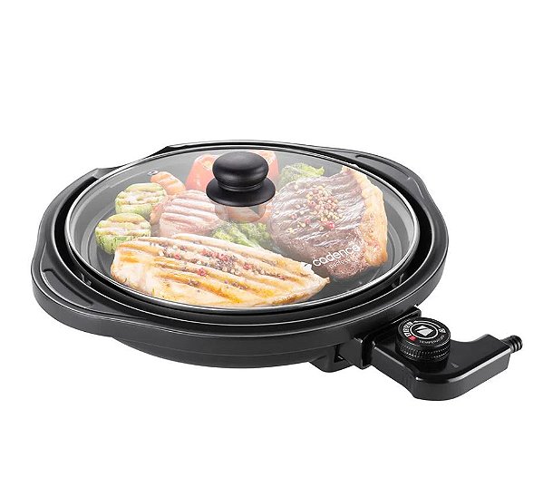 Grill  Panela Elétrica Cadence  Perfect Taste  1250volts Praticidade Anti aderente 1 metro de fio com MIMO DE PRESENTE 1 FACA AZUL CORTE DE PÃO