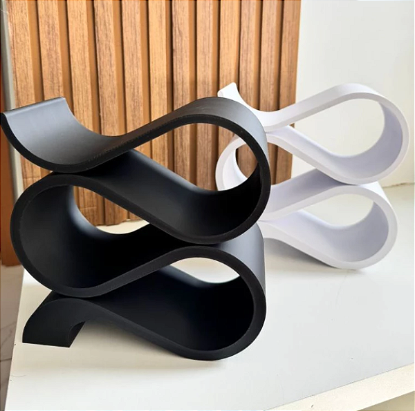 Suporte de Vinho Adega de mesa elegante e sofisticada para 4 garrafas