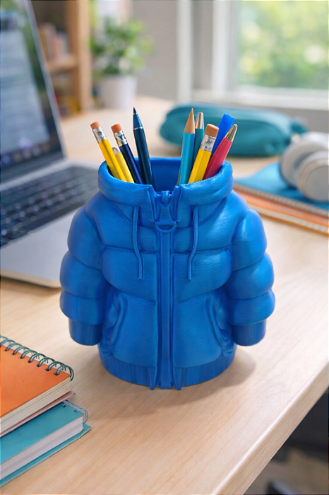 Porta- Lápis- Objetos Decorativo Estilo Jaqueta Acolchoada – Design Moderno- Aceitamos Encomendas