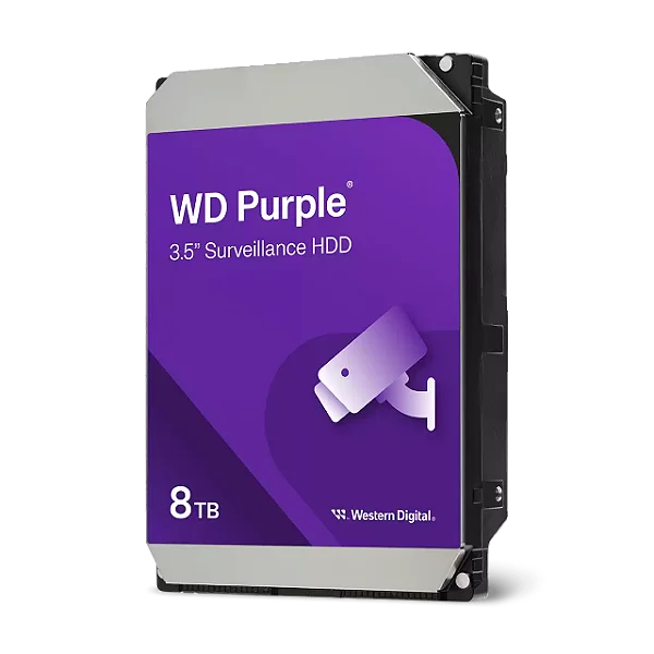 HDD WD PURPLE 8 TB PARA SEGURANCA / VIGILANCIA / DVR - WD85PURZ
