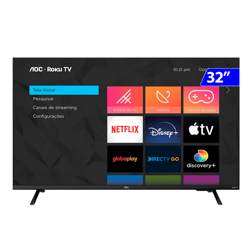 TV 32P AOC LED SMART ROKU WIFI HD HDMI
