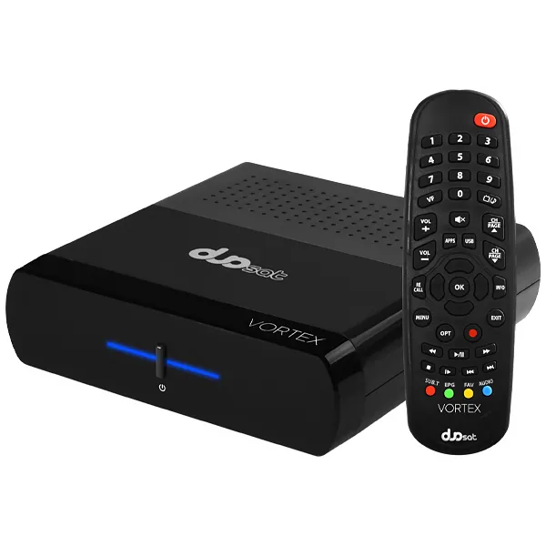 Receptor FTA Duosat Vortex Full HD com Wi-Fi - Cinza Preto