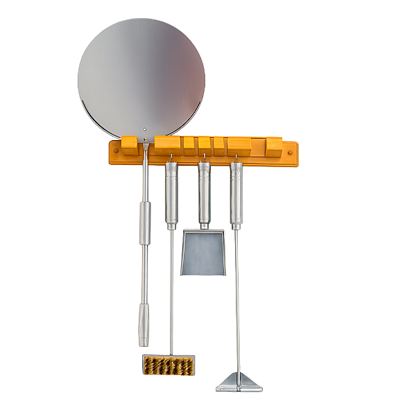 Kit 5 Peças Pá de Pizza em Inox Kit Limpeza Com Suporte Bem Grill