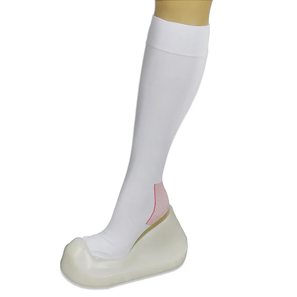 Meia de Compressão 3/4 Antitrombo 18mmHg Branca - Varimed