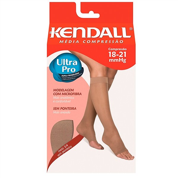 Meia 3/4 renda c/ silicone s/ Ponteira Mel 18-21mmhg- Kendall