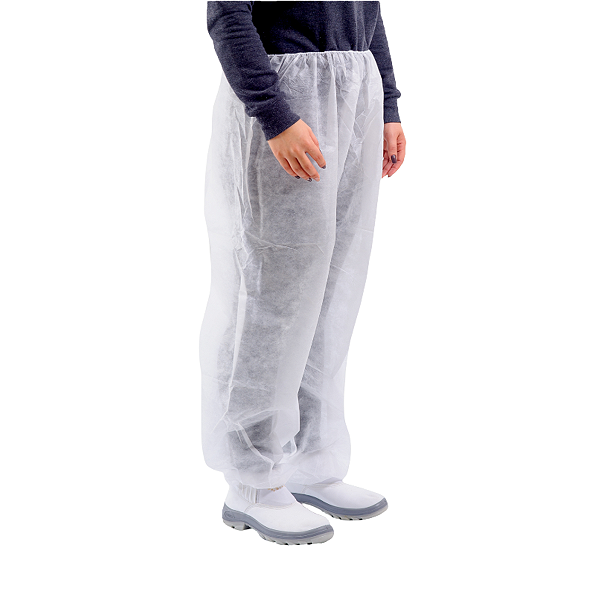 Kit C/ 10 Calças de Polipropileno Descartáveis Tamanho P/M 60x110