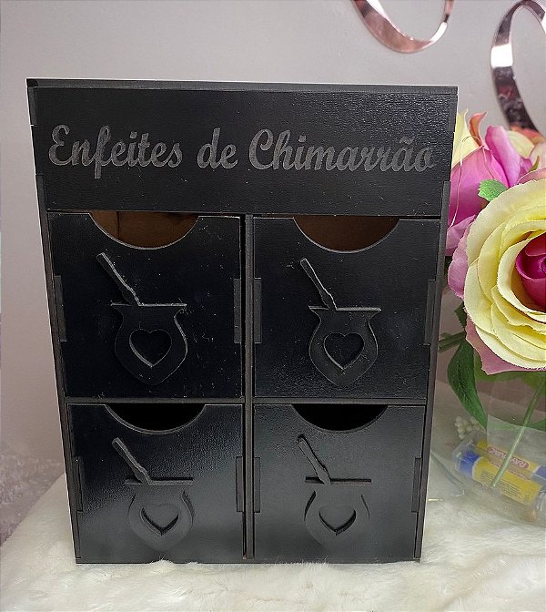 Caixa organizadora preta Grande